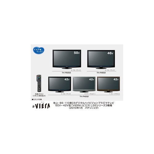 Panasonic lance les gammes de TV Plasma G2 et S2 au Japon