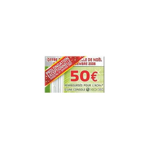 Xbox 360 : 50 euros remboursés jusqu'au 31 janvier 2007 !