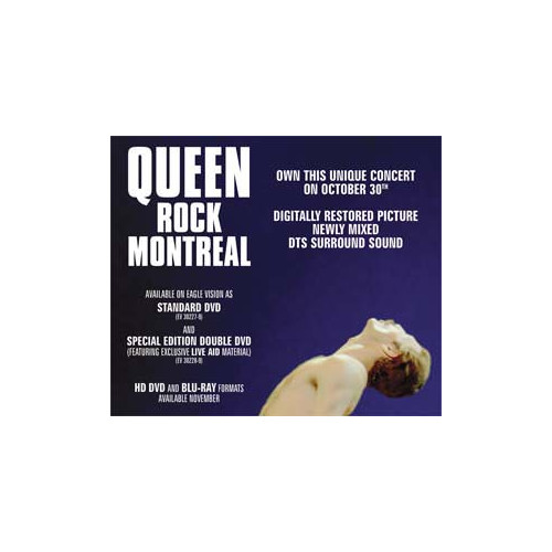 Queen Rock Montreal en HD-DVD et Blu-Ray Disc le 30 octobre