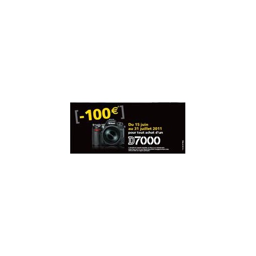 Reflex Nikon D7000 : Remboursement de 100€ jusqu’au 31 juillet