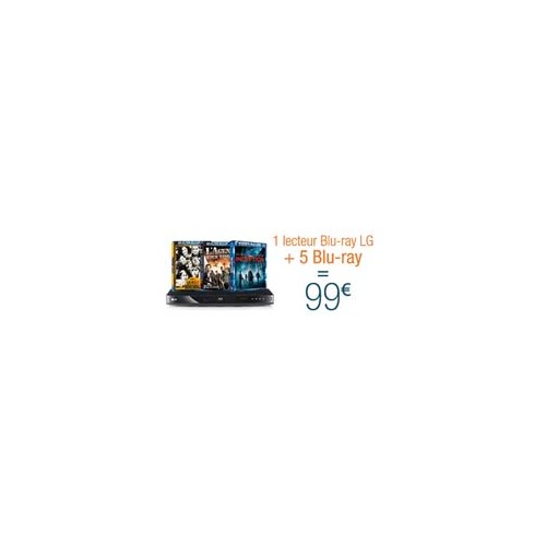 1 lecteur Blu-ray LG + 5 Blu-ray = 99 euros seulement