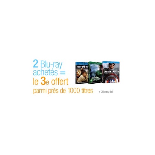 2 Blu-ray achetés, le 3ème offert avec une sélection de 1000 titres