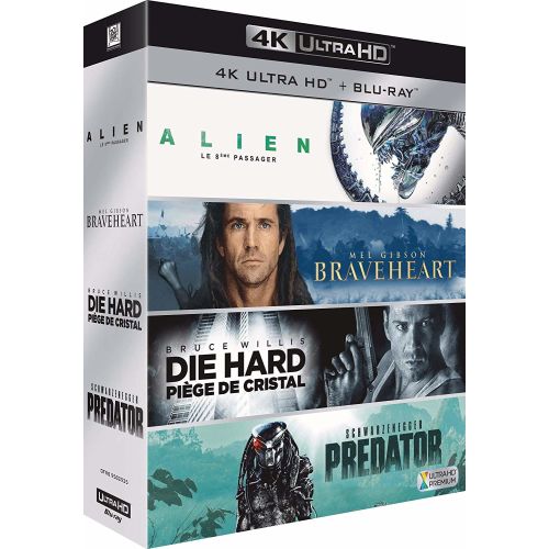 Coffret 4K UHD Blu-ray à -50% : Alien, Braveheart, Piège de Cristal et Predator