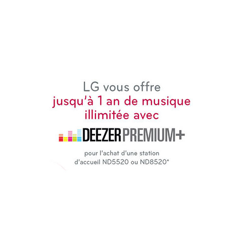 Station d’accueil LG : 1 an à Deezer offert