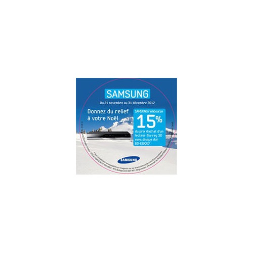 Offre Samsung Blu-ray -15% jusqu’au 31 décembre