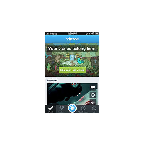 Nouvelle application iPhone pour Vimeo