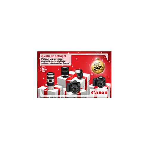 Jusqu’à 200 euros remboursés sur les reflex et optiques Canon