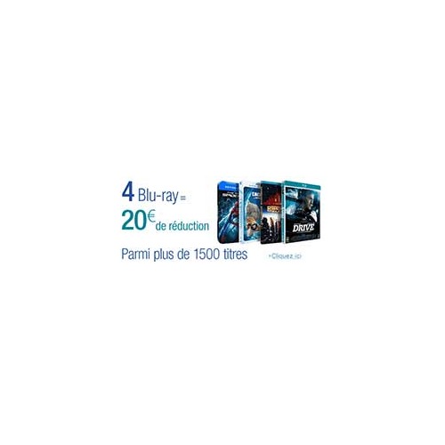 Rappel : Bon plan : 4 Blu-ray = 20€ de réduction