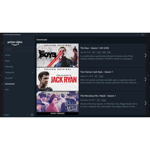 Amazon Prime Video : Une application officielle Windows 10 avec un mode hors-ligne