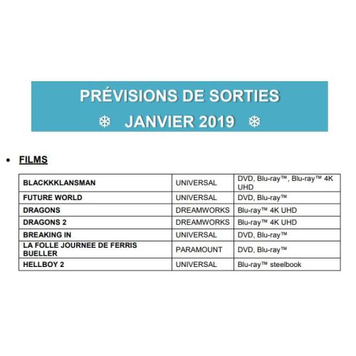 MAJ : Dragons et Dragons 2 le 23 janvier prochain en France en 4K Ultra HD Blu-ray