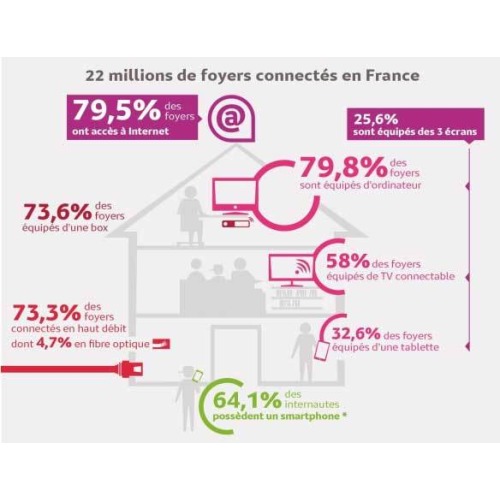 France : 58% des foyers disposent d’une TV connectable