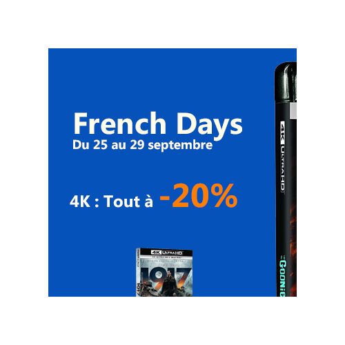 French Days jusqu'au 29 septembre et Sélection coffrets & 4K à Petits Prix