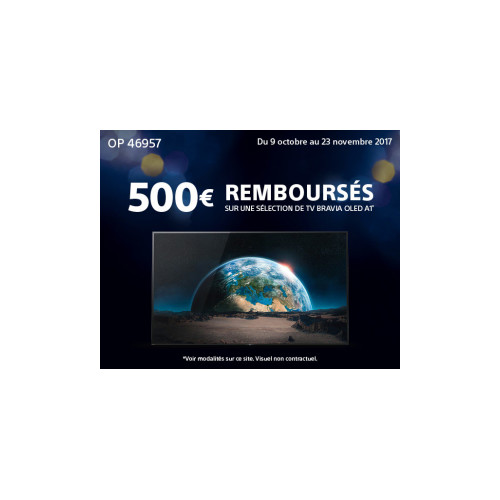 TV LED et TV OLED : Offres de remboursement chez Sony !