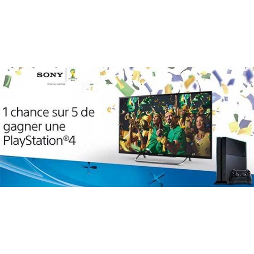 Achat TV Bravia Sony : Une PS4 à gagner jusqu’au 13 juillet 2014