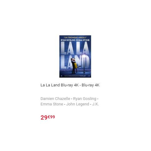 La La Land en Ultra HD Blu-ray : Une première chez M6 Vidéo ?