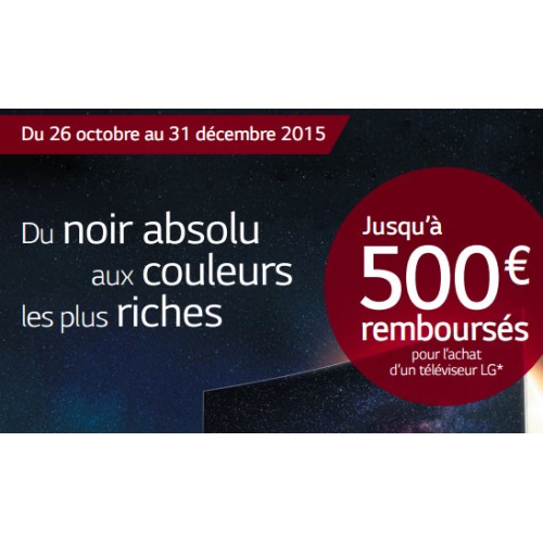 ODR LG : Jusqu'à 500 euros remboursés sur les Téléviseurs !