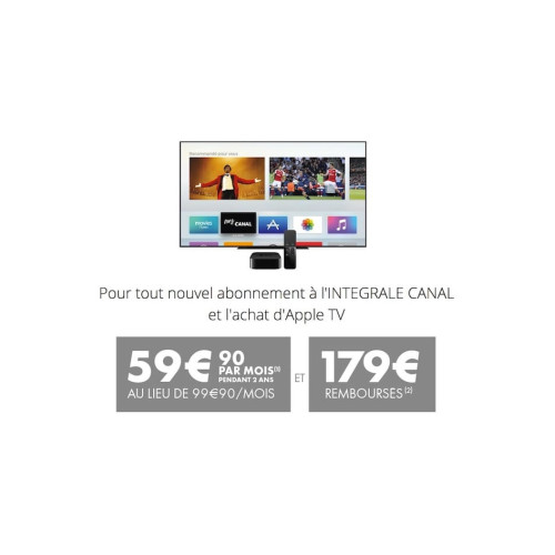 Abonnement Canal+ : l'Apple TV remboursé jusqu'au 18 janvier