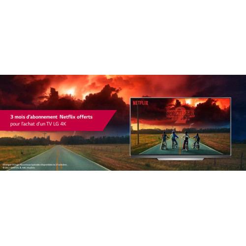 LG offre 3 mois d'abonnement à Netflix pour l'achat d'une TV 4K
