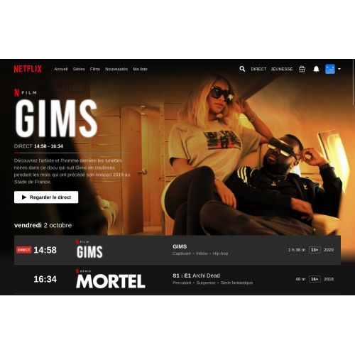 Direct : Des programmes désormais diffusés en Live sur Netflix France