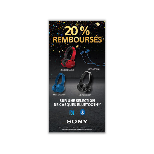 Sony ODR : 20% de remise sur les casques audio Bluetooth