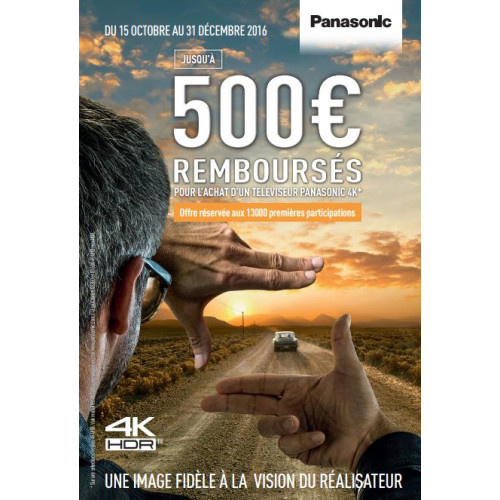 ODR Panasonic TV 4K : Jusqu'au 31 décembre prochain !