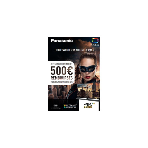 TV OLED Panasonic : 500 euros remboursés jusqu'au 30 septembre