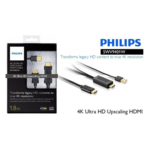 Philips SWV9401W : Câble HDMI actif avec upscaling ultra HD