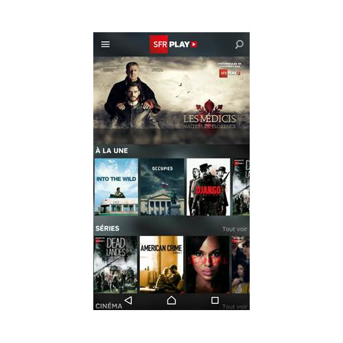 Le service SVOD SFR Play accessible depuis n'importe quel l'opérateur