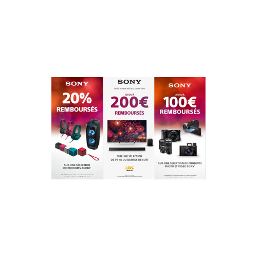 ODR Noël : Sony rembourse jusqu'à 200 euros sur ses TV 4K UHD