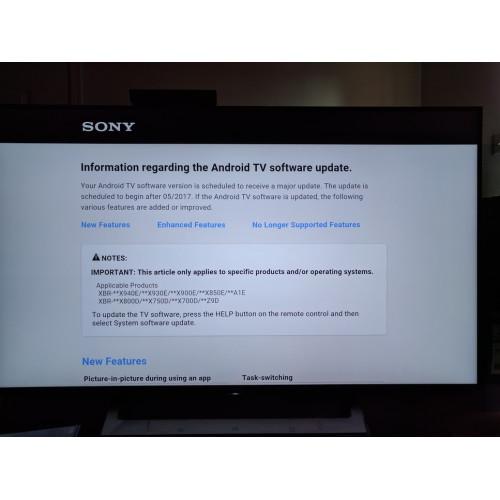 Android TV Sony : Arrivée de la version 7.0 (Nougat) le 31 mai