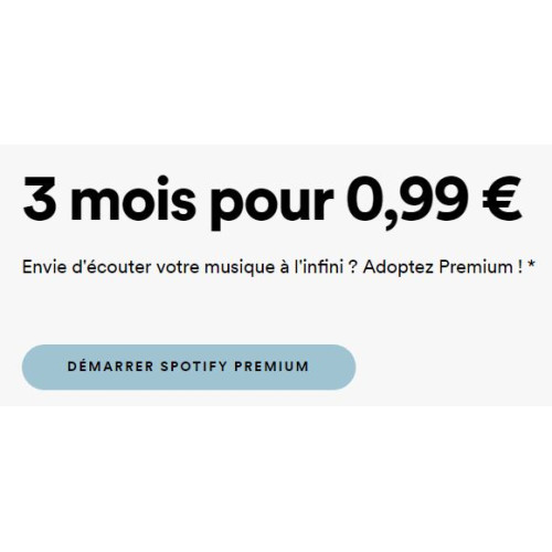 Spotify Premium : une offre découverte 3 mois pour 0.99 €