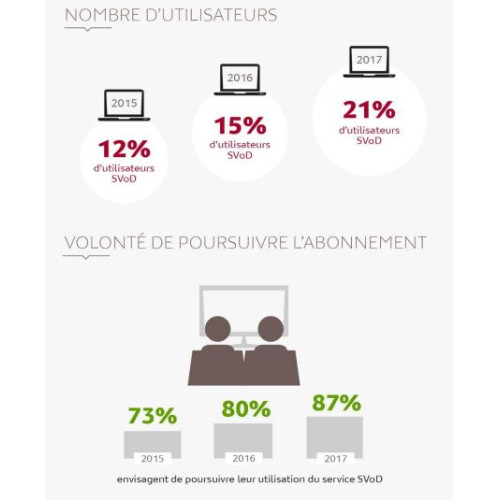 France : 21% des internautes utilisent la SVOD selon Médiamétrie