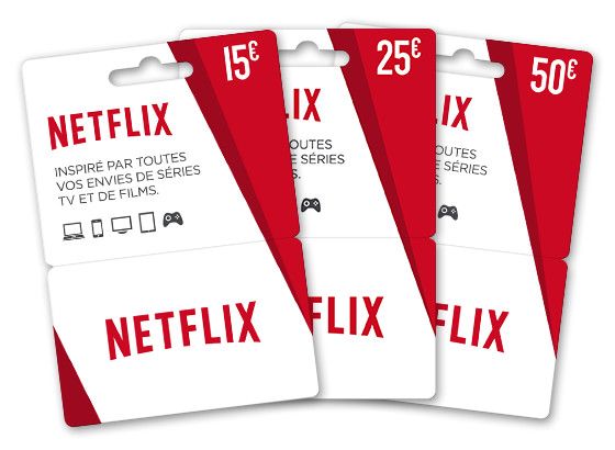 Netflix lance ses cartes cadeaux de 15, 25 et 50 euros